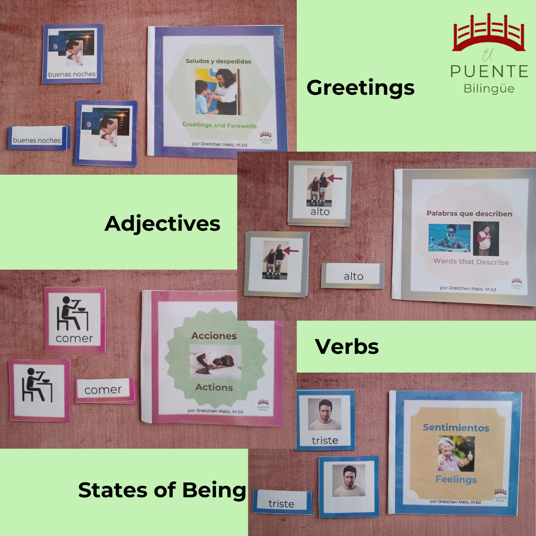 Greetings, Feelings, Actions, and Descriptions - Printable Montessori Cards and Books - Ages 3 and Older